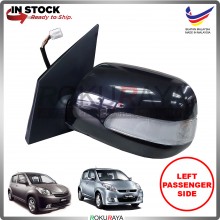 [5PIN] Perodua Myvi (1st Gen) 2005-2010 OEM Auto Adjust Glass Side Door Mirror LED Signal Light Lamp (Black) (LEFT) 